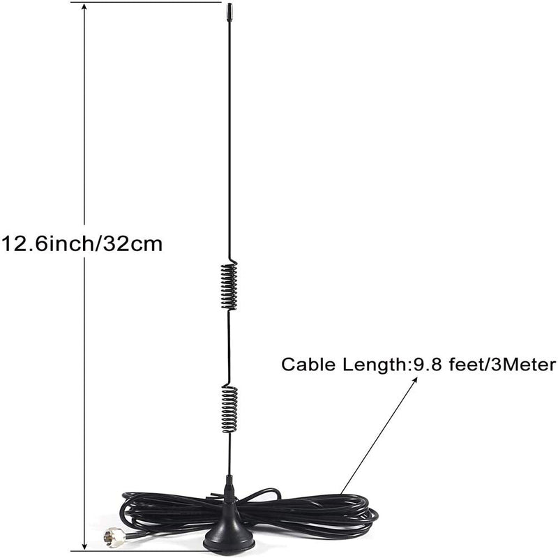 AOICRIE 2pcs FM Antenna Magnetic Base FM Radio Antenna for Pioneer Onkyo Yamaha Marantz Sherwood Indoor Digital HD Radio FM Radio Bluetooth Home Stereo Receiver