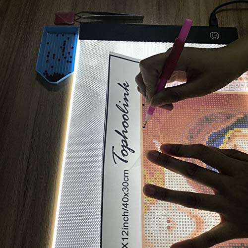 A4 LED Light Box Tracer USB Powered Ultra-Thin Adjustable LED Light Tablet Board Pad for 5D DIY Diamond Painting 1 Piece