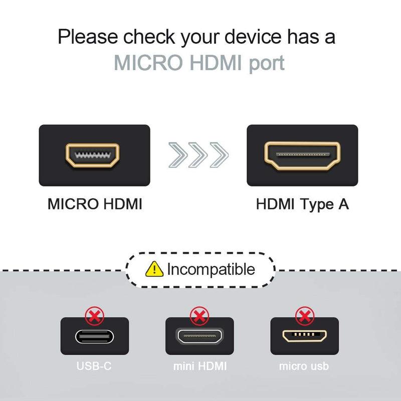 CableCreation Fiber Optic HDMI 2.0 Cable,Dual Micro HDMI Male and Standard HDMI Male Connectors 2-1 Connector Cable High Speed 18Gbps, 4K HDR, 3D, for Tablets, Cameras and Camcorders ,25M 25m