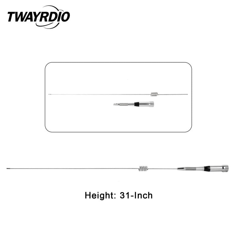 HYS Dual Band VHF&UHF 144/430MHz Antenna for Car Bus Truck Mobile Ham Radio Two Way Radio TC-VU10A