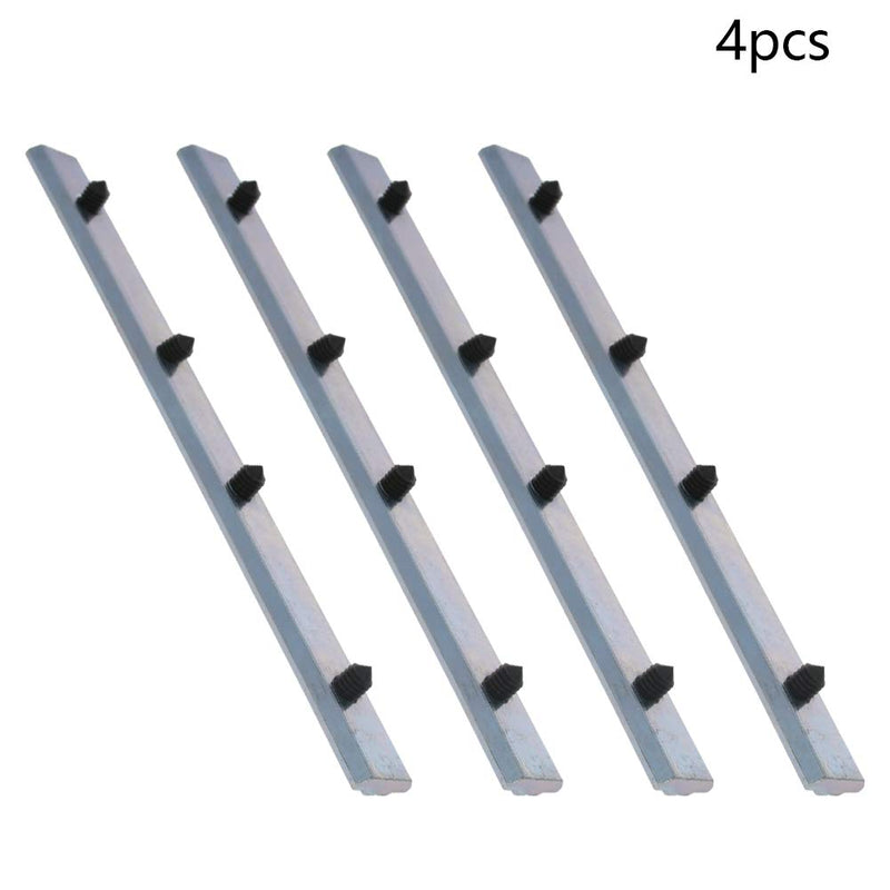 MroMax 30 Series Linear Connector 7.09" x 0.63" x 0.24" (L x W x T) Carbon Steel Galvanized Silver Straight Piece Connection Part 4PCS