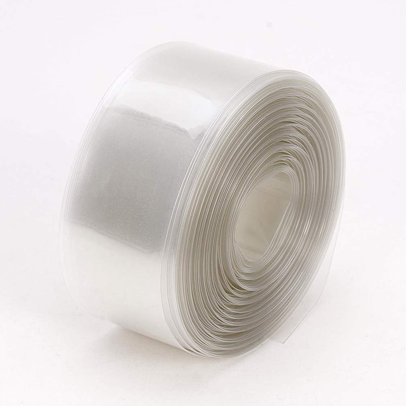 Othmro 1Pcs 39.37Ft Battery Heat Shrink Tubing Kit 1.26inch FW Insulation PVC Heat Shrink Tube Shrink Wrap Tubing Industrial Tubing for 18650 Single Section with Protection Chip Transparent Clear Flattening width:32mm ,length: 12m