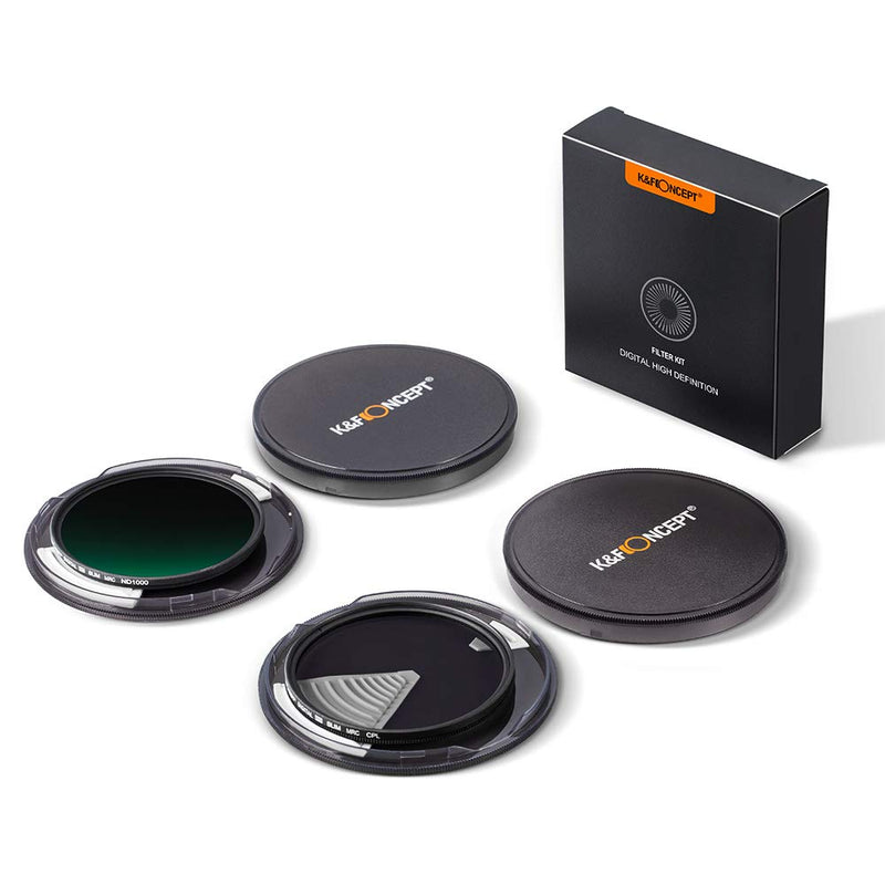 [AUSTRALIA] - K&F Concept 58mm ND1000 CPL Lens Filter Kit (2 Pcs) Neutral Density ND1000 + Circular Polarizer Filter with 24 Multi-Layer Coatings for Camera Lens 