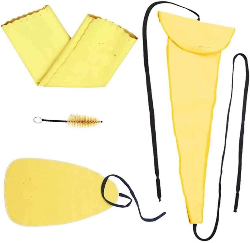 POFET 4 in 1 Saxophone Cleaning Kit Saxophone Mouthpiece Brush Cleaning Cloth Swab Screwdriver
