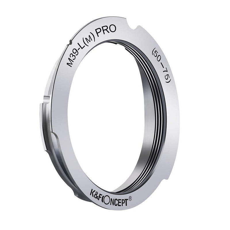 K&F Concept Lens Mount Adapter for Leica 52mm/75mm M39 Mount Lens to Leica DSLR Camera Body with Reflective Paint