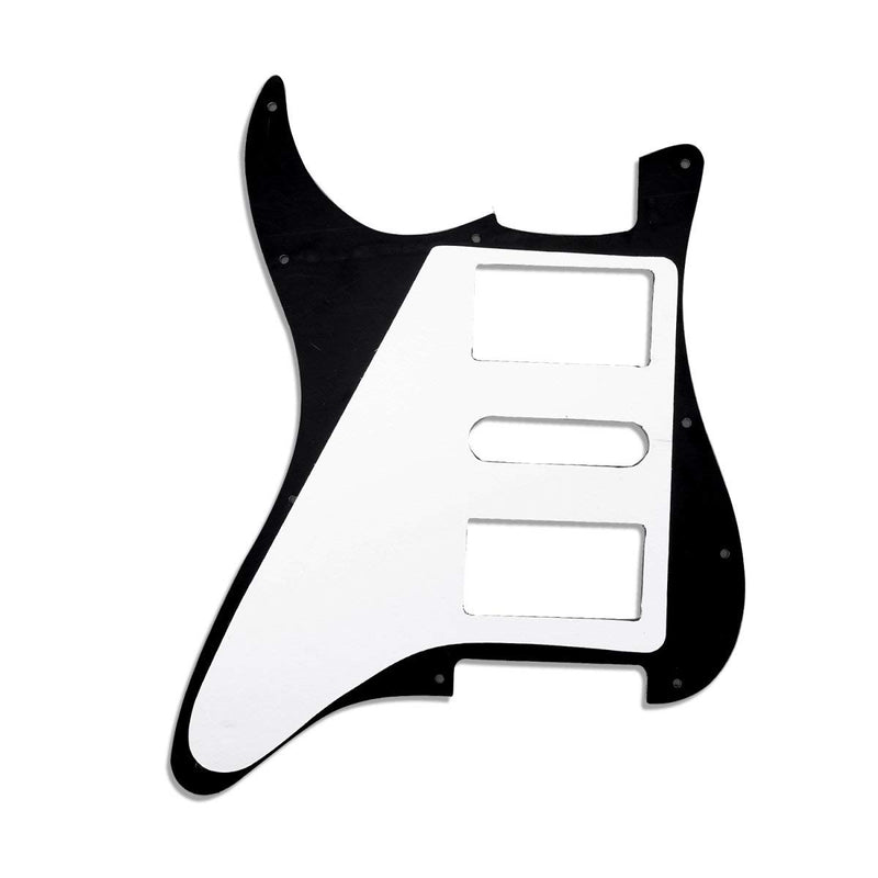 Musiclily Pro 11 Hole HSH Guitar Strat Pickguard Humbuckers for Fender American/Mexican Standard Stratocaster Modern Style, 3Ply Black