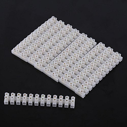 10Pcs 360V 10A Dual Row Screw Terminals Electric Barrier 12-Position Terminal Strip Block Wire Connector Block