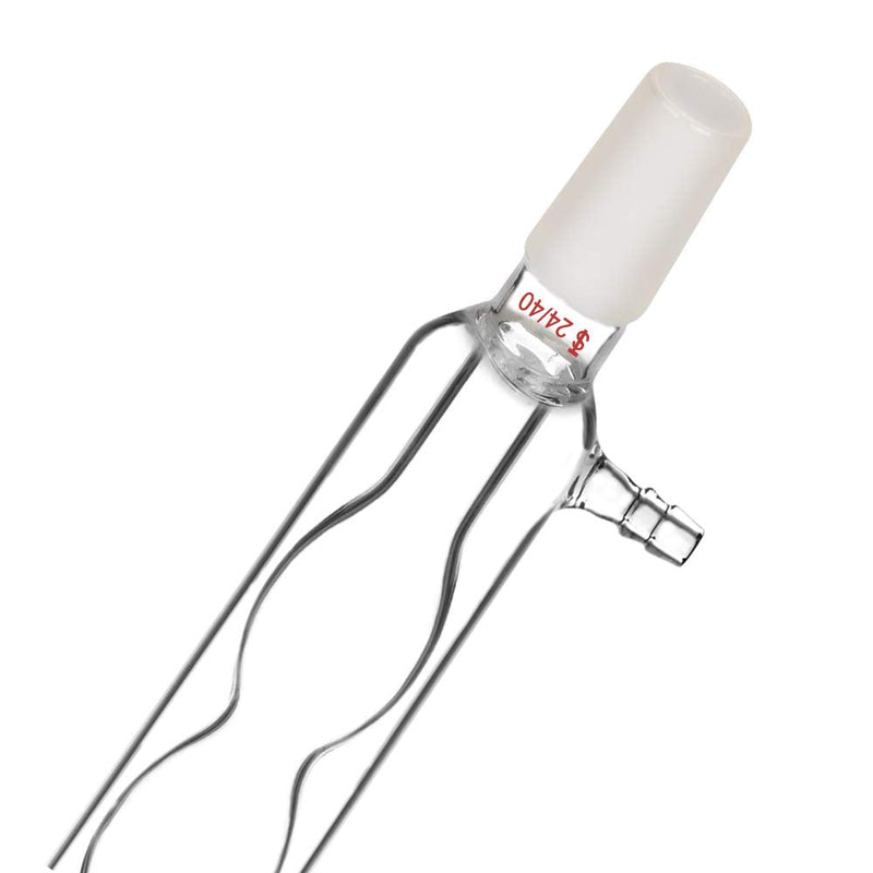 StonyLab Borosilicate Glass Allihn Condenser with 24/40 Joint 400mm Jacket Length Lab Glass Condenser 400 mm