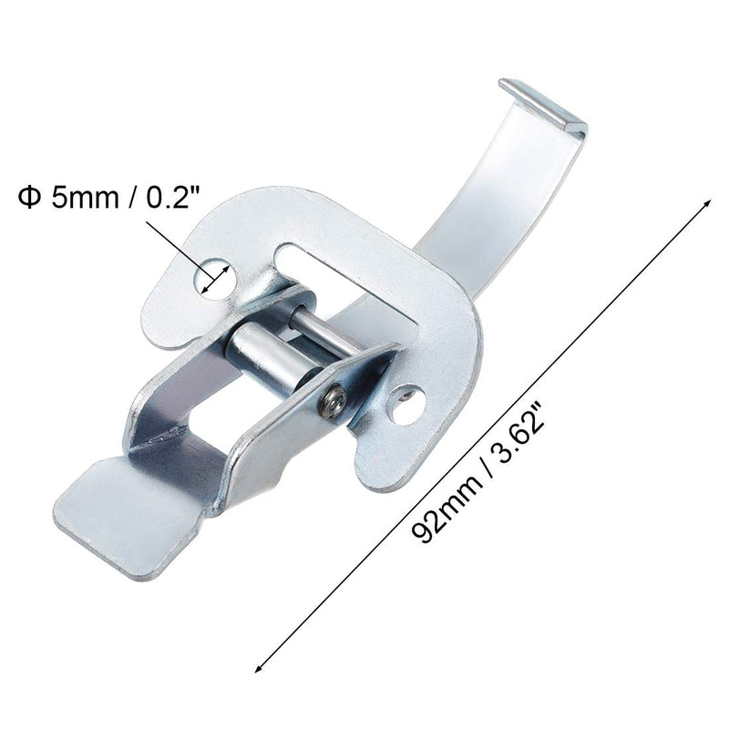 uxcell 3.62-inch Galvanized Draw Toggle Latch with Spring-Steel Hook - 2 Pcs