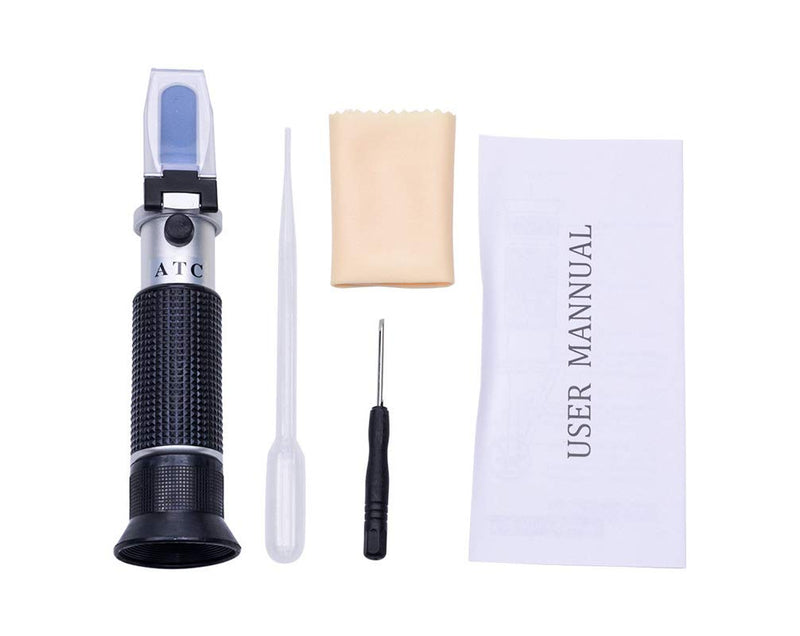 Meichoon 0~32% Brix Refractometer with ATC Digital Handheld Refractometer for Sugar, Food, Fruit, Beverages Honey DH14