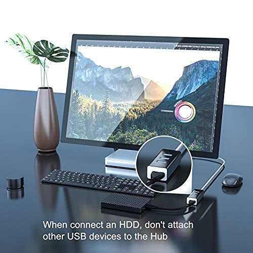 CableCreation 4-Port USB 3.0 Hub with 4.9 Feet Extension Long Cable, 5Gbps Data Rate for MacBook Pro, iMac, PC, Laptop, USB Flash Drives, Surface Pro, XPS, Aluminum Black, 1.5M 4 USB 3.0 Port