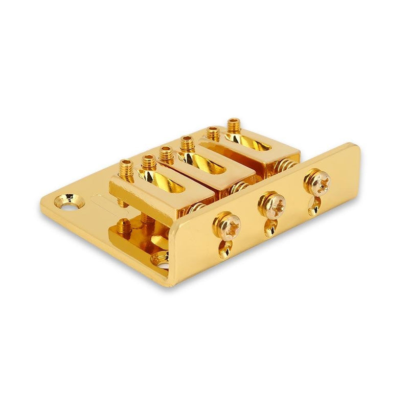 Electric Guitars 3-string Fixed Bridge Replacement Parts for Cigarbox Electric Guitars gold