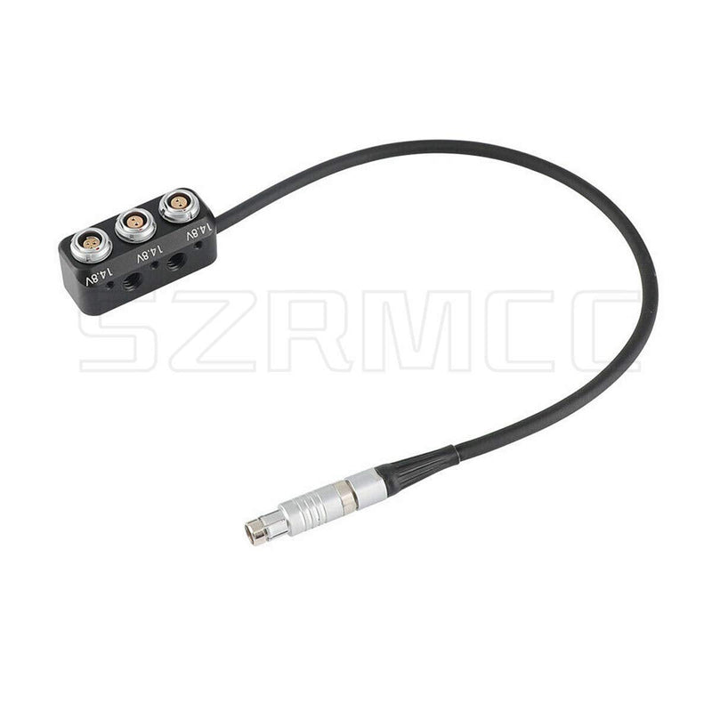 SZRMCC 1 to 3 Camera Power Splitter RS Fischer 3 Pin Male to 1x RS 3Pin and 2X 2Pin Female