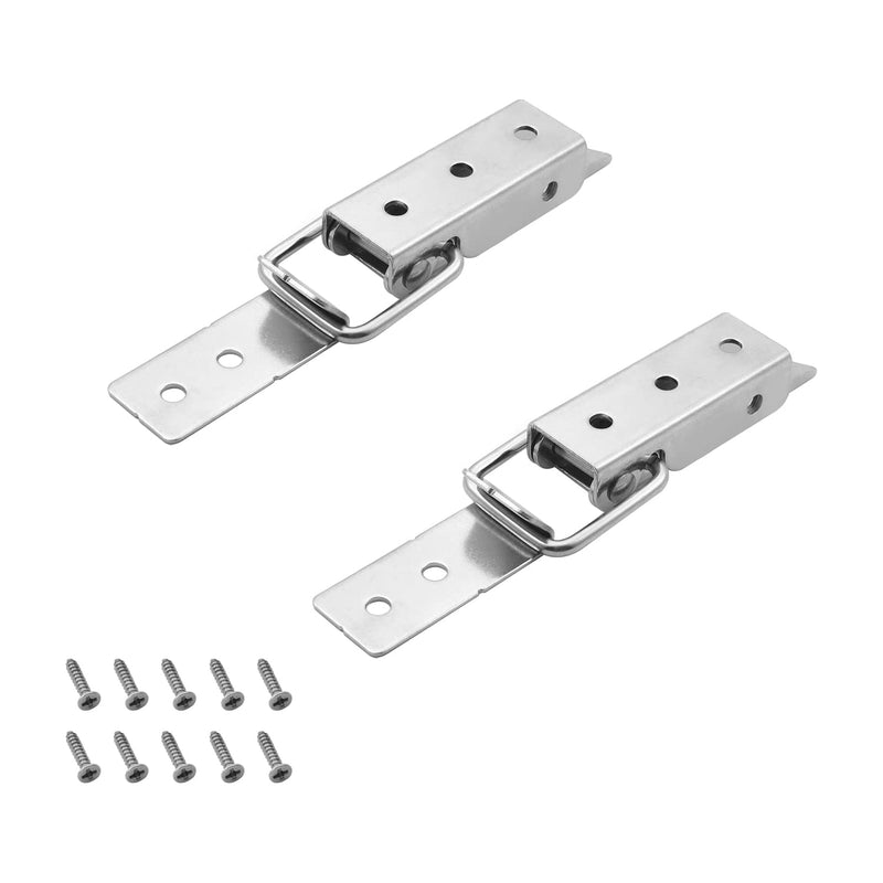 Juvielich 74mm Knob Hasp Locks Twist Keyed Hasp Lock Stainless Steel Safety Hasp Latches Keyed for Small Doors Cabinets File Drawer Lock Freezer Door Lock Silver 2PCS