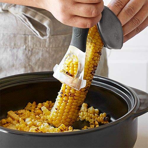 Pampered Chef Corn Kernel Cutter - Corn Peeler Thresher Stripper with Large Ergonomic Handle #1114