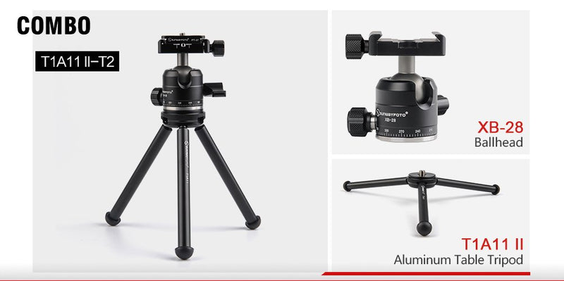 SunwayFoto T1A11-II Aluminum TableTop Tripod