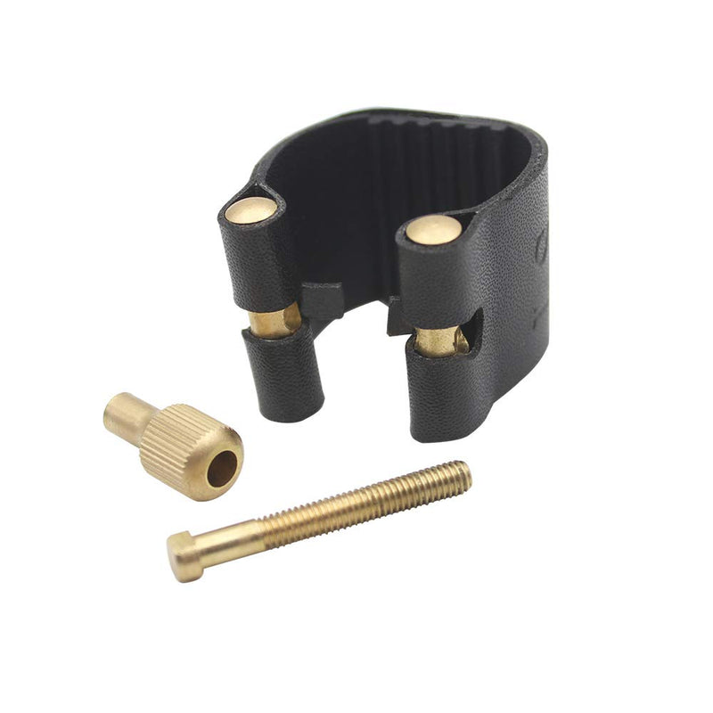 Mowind Leather Ligature Fastener with Plastic Cap for Clarinet Bakelite Mouthpiece Durable