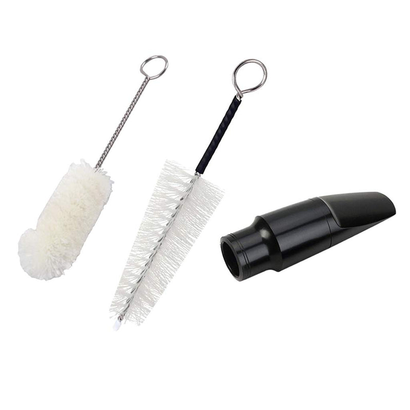 Alnicov Professional Alto Saxophone Mouthpiece Bakelite Mouthpiece with 2 Cleaning Brushes for Musical Instruments Accessaries