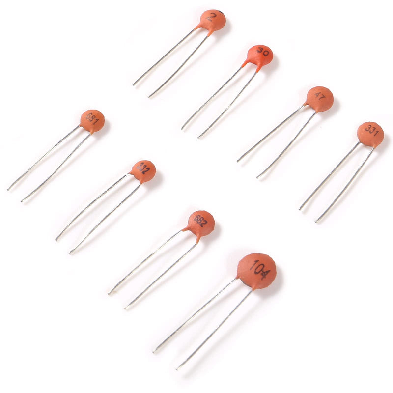 ALMOCN Ceramic Capacitor Assortment Kit,24Value 960PCS 2pF-100nF DIP Monolithic Multilayer Ceramic Chip Capacitor for Hobby Electronics, Audio-Video,Electronic Project