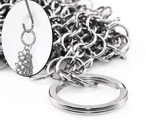 [AUSTRALIA] - 316 Stainless Steel Cast Iron Skillet Cleaner Cast Iron Scraper Chainmail Scrubber for Cast Iron Pans, Pre-Seasoned Pans, Griddle Pans, BBQ Grills, and More Pot Cookware-Round 7 Inch Diameter Stainless steel color-Round 