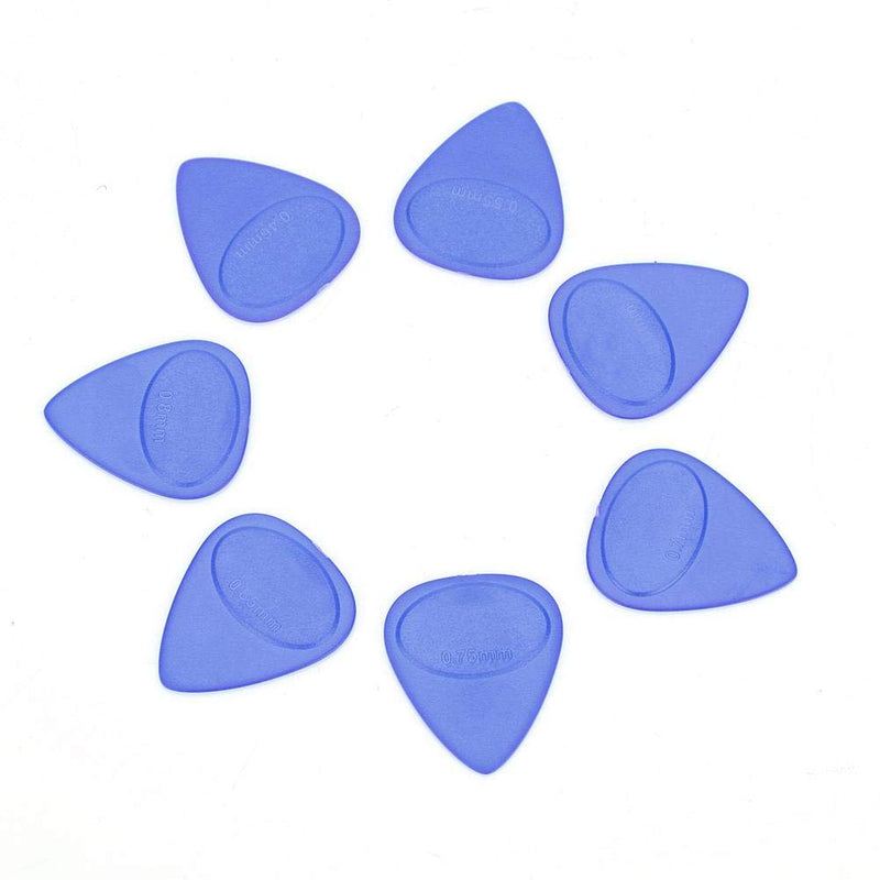 Dilwe Guitar Pick Plectrum, 10 Pcs Guitar Pick Holder Plectrum Musical Instrument Accessory (0.46mm-1mm Thickness) Blue