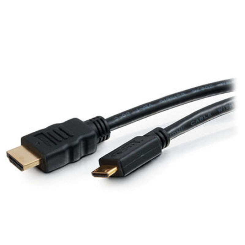 C2G Mini HDMI to HDMI, 4K, High Speed HDMI Cable, Ethernet, 60Hz, 3.28 Feet (1 Meter), Black, Cables to Go 40306 Mini with Ethernet 3.3 Feet