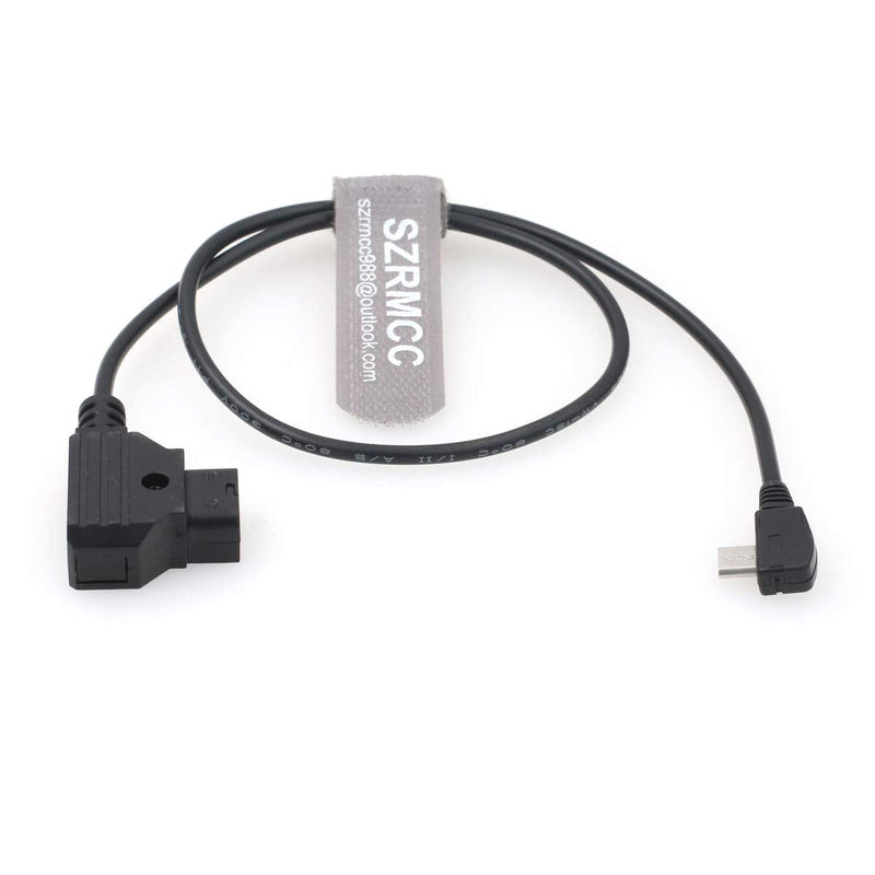 SZRMCC for Tilta Nucleus Nano Follow Focus Motor Power Cable Right Angle Micro USB to D-Tap 2 Pin Male