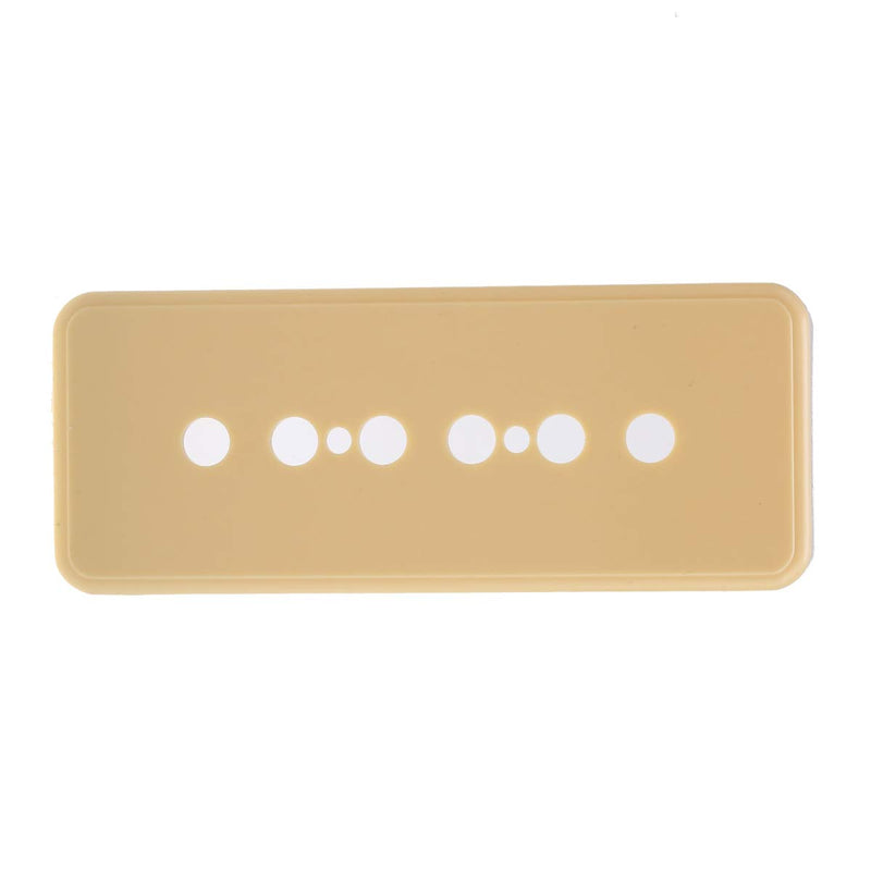 Musiclily Pro Plastic 50mm P90 Soapbar Guitar Pickup Covers for Import LP SG Electric Guitar, Cream(Set of 2)