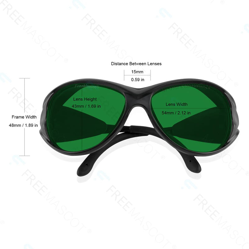 FreeMascot OD 8+ 190nm-420nm / 600nm-1100nm Wavelength Violet / Red / Infrared Laser Safety Glasses Frame Style 2