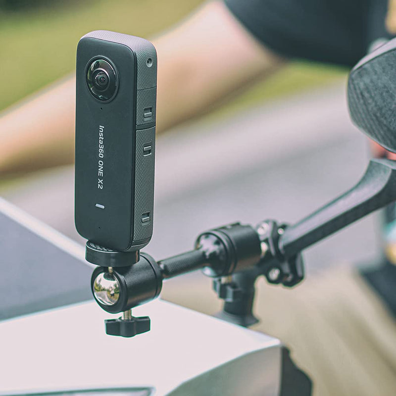 Aluminum Motorcycle Sports Camera Bracket,360° Motorcycle Bike Camera Holder Handlebar Mount Bracket Compatible with GoPro Hero 10 Black,Hero 9/8/7/6/5 and Other Action Cameras（Small Diameter） Small Diameter Mount