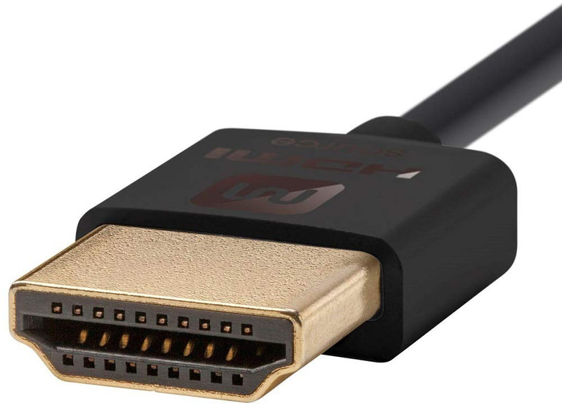 Monoprice HDMI High Speed Active Cable - 10 Feet - Black, 4K@60Hz, HDR, 18Gbps, 36AWG, YUV 4:4:4 - Ultra Slim Active Series 10ft
