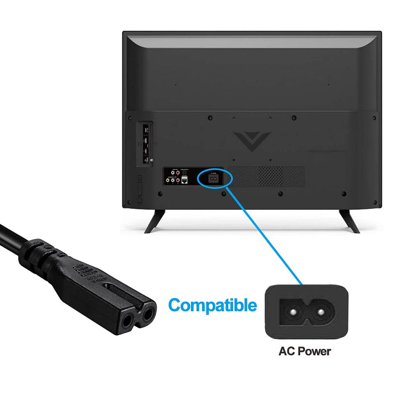 AC Power Cord Cable Compatible with Vizio Sharp Smart HDTV