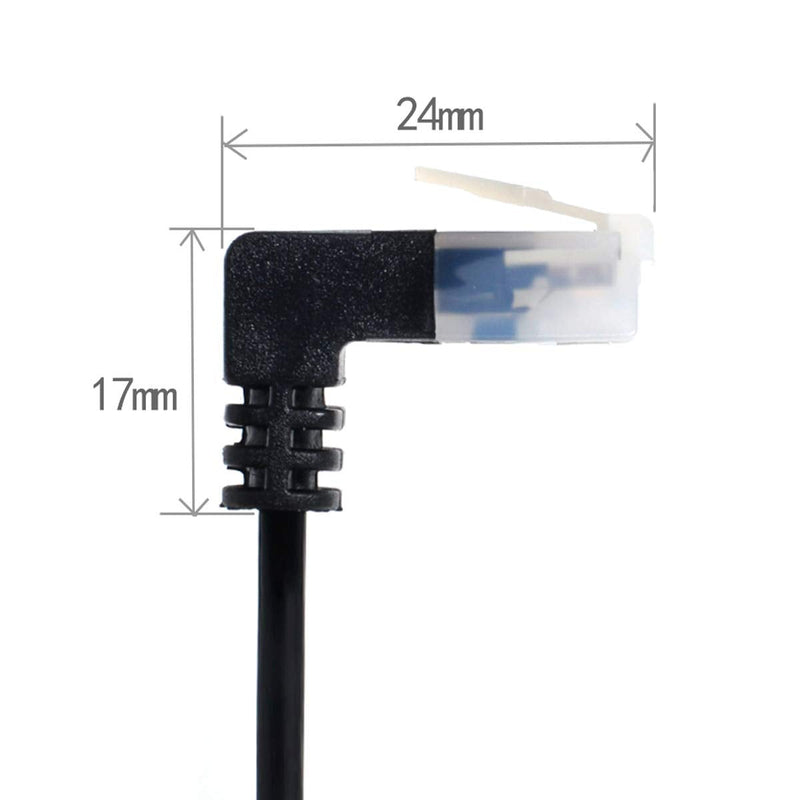 [AUSTRALIA] - chenyang Cat6 Ethernet Cable,90 Degree UP Angled RJ45 UTP Network Extension Cable Patch Cord Cat6a LAN Cable for Laptop Router TV Box 1.0M 