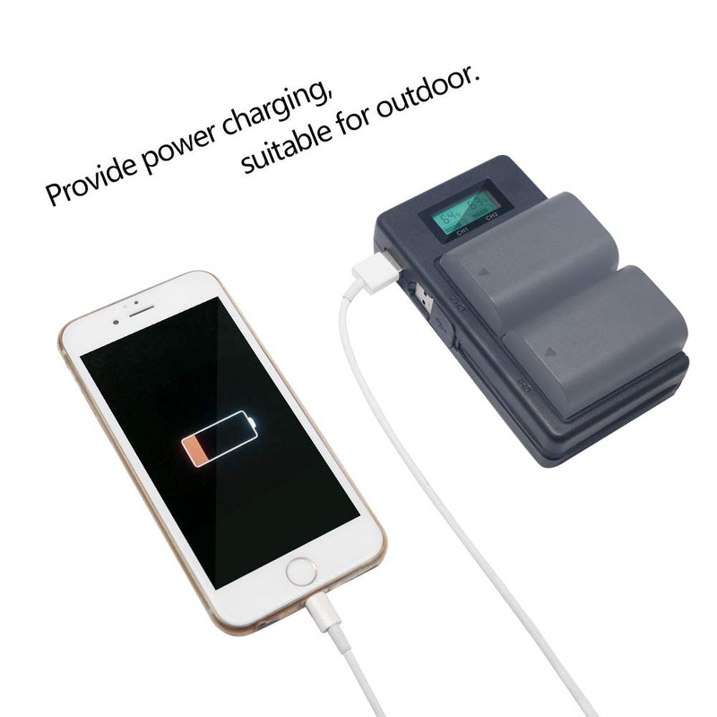 Mcoplus Dual Battery Charger for NP-FZ100, Percentage Display, Compatible with Sony A7R III/ A9/ A7RM3