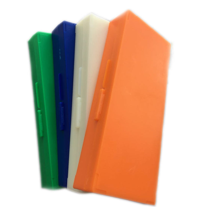 50-Place Microslide Slide Microscope Box Colors, Blue, Green, Orange, White(Pack of 4)