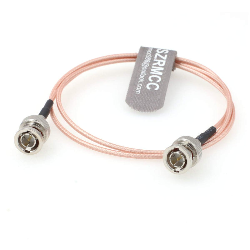 SZRMCC BNC Male to BNC Male 75ohm HD-SDI 3G RG179 Video Coaxial Cable for ARRI RED Blackmagic Cameras Atomos SmallHD Monitor (50cm) Straight to Straight 50cm