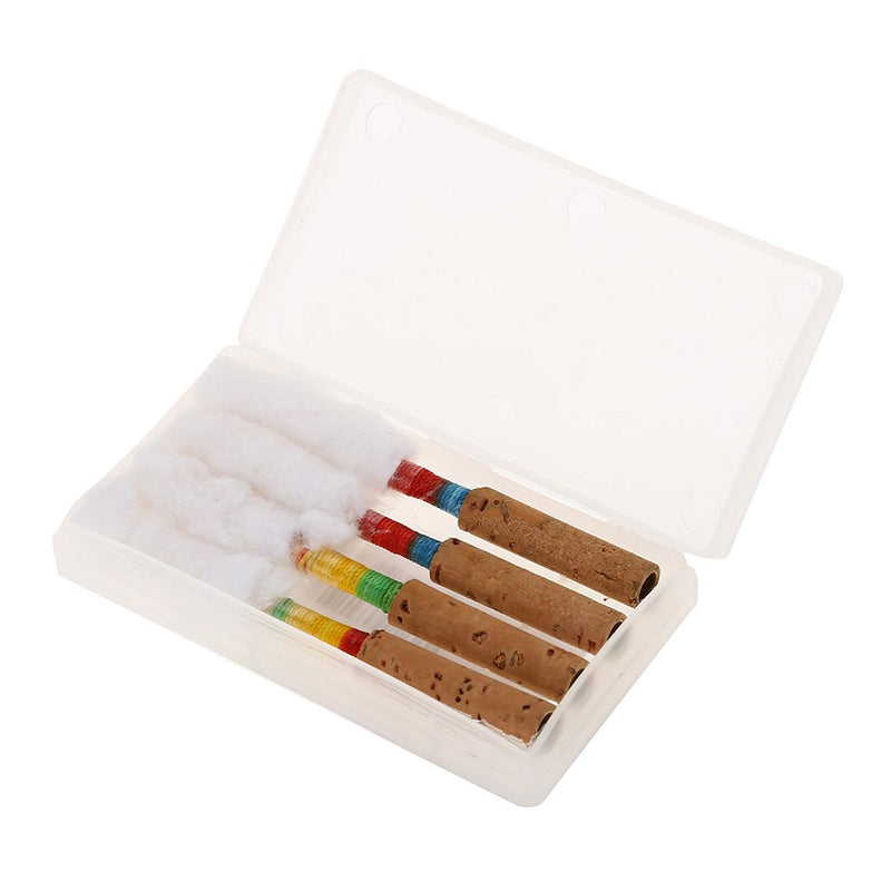 4Pcs 2.8 inches Oboe Reed Medium Soft Cork Reed Wind Instrument Replacement Parts with Plastic Storage Box