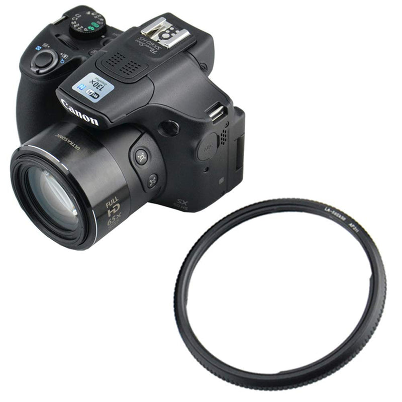 58mm Metal Lens Filter Adapter Ring for Canon SX70 HS, SX60 HS, SX50 HS, SX40 HS, SX30 is, SX20 is, SX10 is, SX1 is, SX540 HS, SX530 HS, SX520 HS Digital Camera Replaces Canon FA-DC67A Adapter Ring
