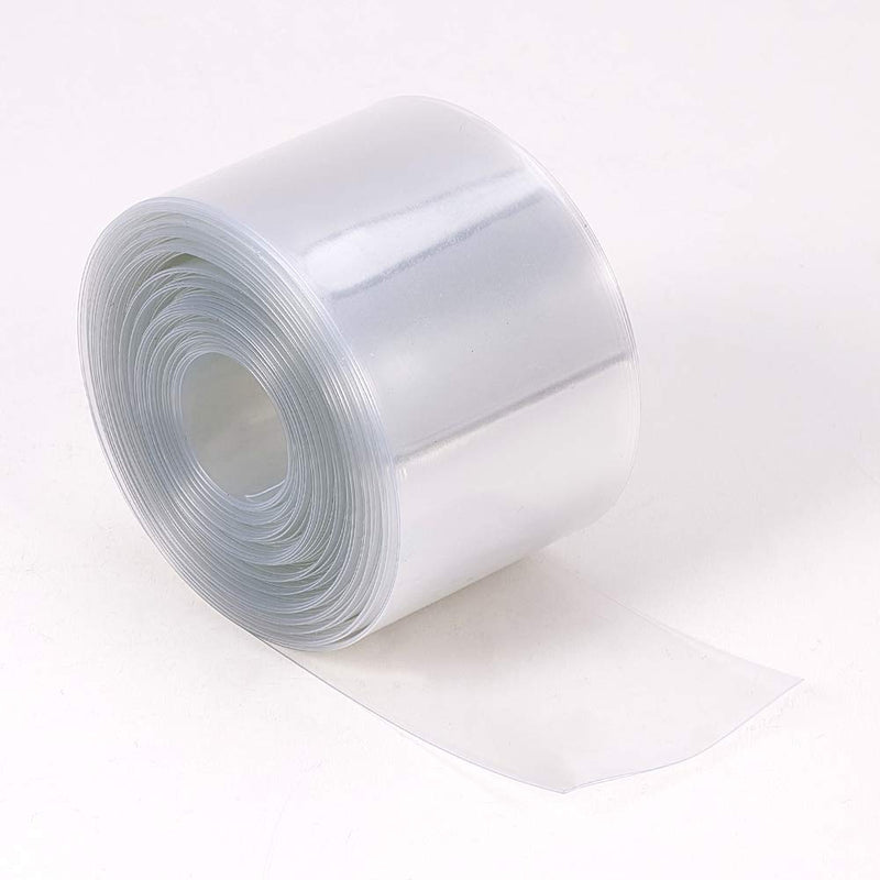 Auniwaig Battery Heat Shrink Tube PVC Heat Shrink Tubing Flat 40mm Width 8m Long for Big Battery Pack Power, Clear 1PCS