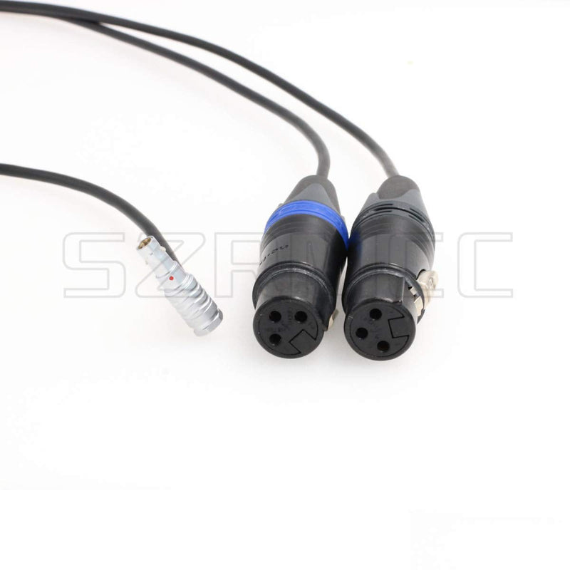 SZRMCC Mic Dual Channel XLR 3 Pin Female to 00B 5 Pin Audio Cable for Arri Alexa Mini and Z CAM E2 Camera