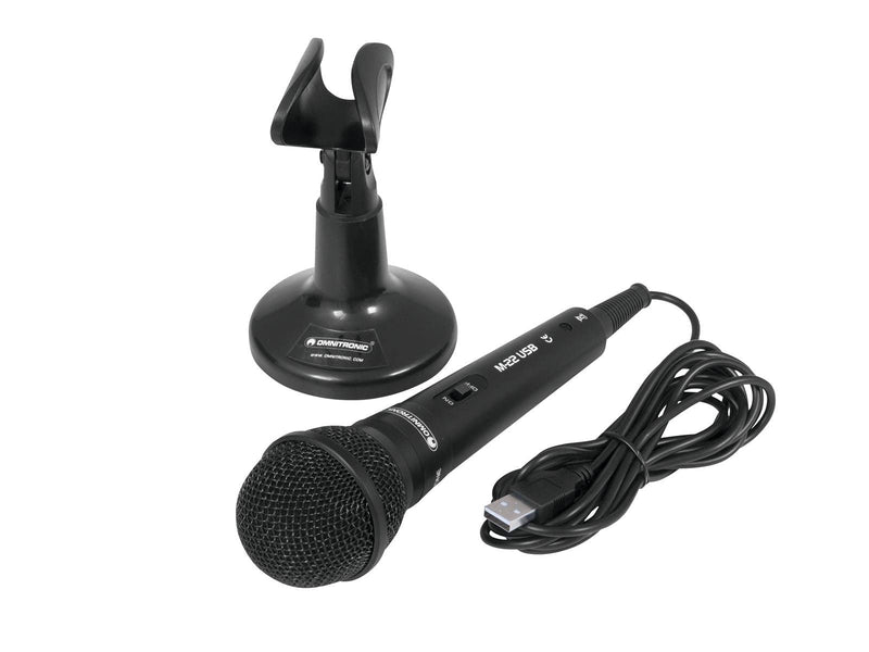 OMNITRONIC 13000419 M 22 USB Dynamic Microphone Black