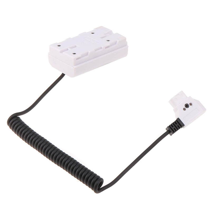 Foto4easy Extendable Power Adapter Cable for D-tap Connector to NP-F Dummy Battery NP-F550/570/750/770 NP-F960 NP-F970 to Power Video LED Light Monitor (White) White