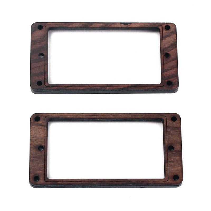 Alnicov 2 Pcs Curved Bottom Humbucker Pickup Ring Set for Epiphone Guitar Accessories,Rosewood