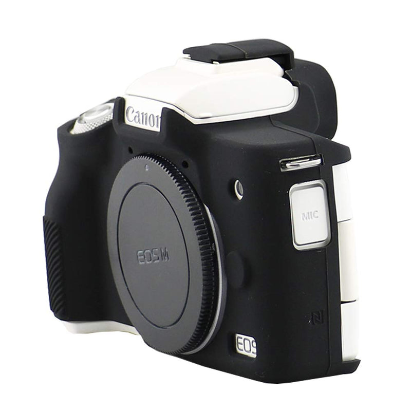 Easy Hood Case for Canon EOS M50 and M50 II Digital Camera, Anti-Scratch Soft Silicone Housing Protective Cover Protector Skin (Black) Black
