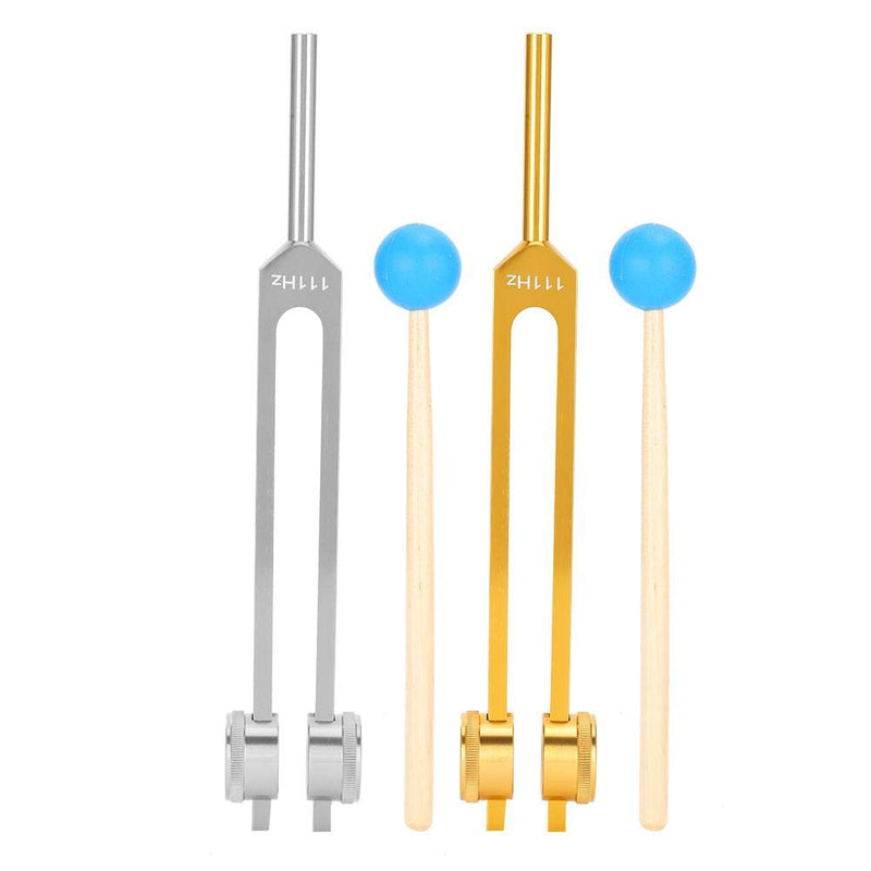 Tuning Fork, 111Hz Aluminum Meditation Acupoint Massage Yoga Tuning Fork Set With Hammer And Storage Bag (#2) #2
