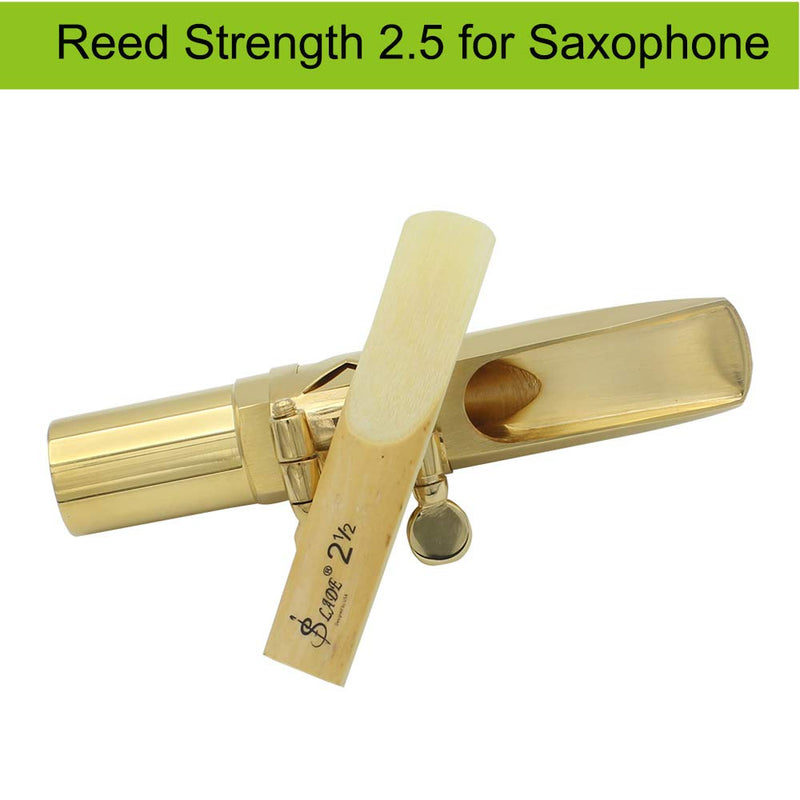 Alto Saxophone Reeds 2.5, Alto Sax Reeds Strength 2.5 for Alto Sax with Transparent Case, Box of 10
