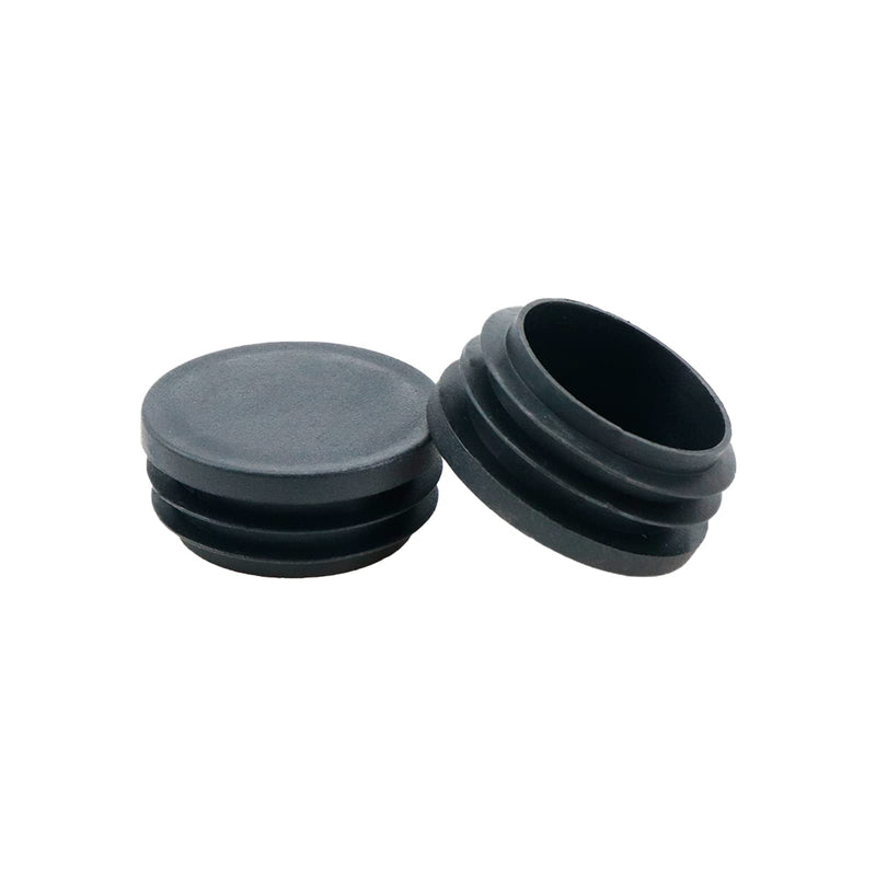 Bitray 20PCS Round Plastic Plug Insert 1.77"/45mm Outer Dia Black End Cap Glide Insert Plugs