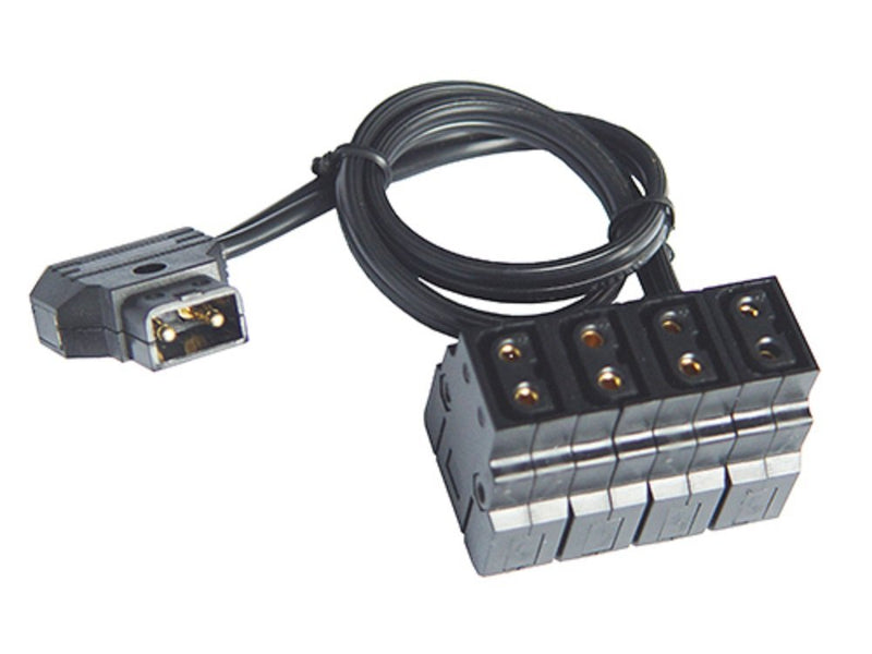 D&O LIGHTING D-Tap Male / 4-Port D-Tap Female Cable Splitter