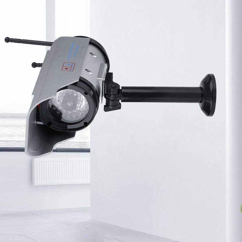 Solar Power Dummy Camera, Outdoor Fake Security Home CCTV Adjustable Camera LED Light Waterproof