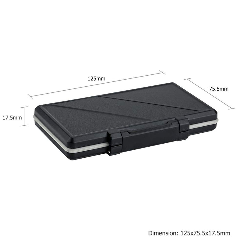 36 Slots Memory Card Case Holder Water-Resistant Keeper Wallet for 12 SD SDHC SDXC + 24 TF MSD MicroSD MicroSDHC MicroSDXC Memory Cards Storage Organizer For 12 SD + 24 TF / MSD